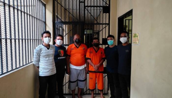 Dua Tersangka Kasus Korupsi APBDes Simpang Rimba Resmi Ditahan Ditreskrimsus Polda Babel