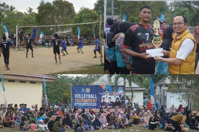 Bupati Bateng Algafry Rahman pada acara Turnamen Bola Voli Karang Taruna Cup 2023 Kecamatan Namang. Ft Diskominfo Bateng