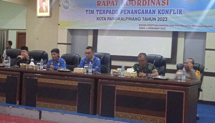 Antisipasi Konflik Sosial: Pemkot Pangkalpinang Gelar Rakor Jelang Pemilu 2024