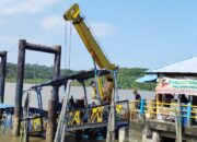 PT Timah Bantu Evakuasi Dermaga Pelabuhan Rakyat Tanjung Berlian Yang Tenggelam Akibat Cuaca Buruk