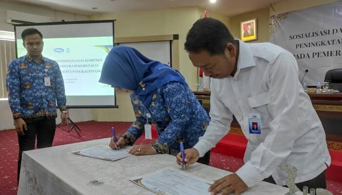 Pemkot Pangkalpinang Tandatangani Komitmen Peningkatan Tata Kelola Pemerintahan