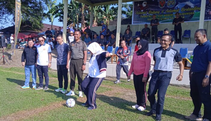 Pj Walikota Buka Turnamen Sepak Bola TMMD ke 121