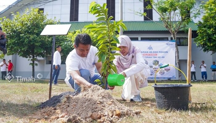 Rangkaian Kegiatan HUT ke-48 PT Timah, Bulan Bakti dan Tanam Pohon Hingga Berbagi Kebahagiaan Bersama Karyawan