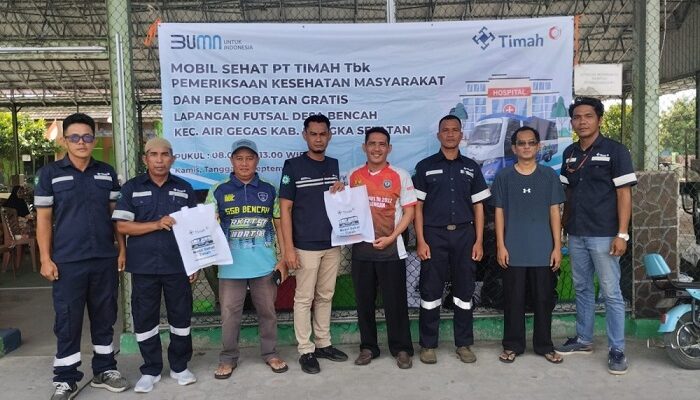Hadir di Desa Bencah, Ratusan Warga Ikut Berobat di Mobil Sehat PT Timah