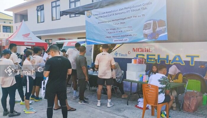 Semarakkan TNI Babel Run 2024, PT Timah Berikan Pelayanan Kesehatan di Mobil Sehat Bagi Para Peserta 