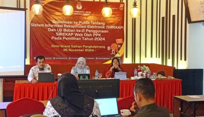 KPU Kota Pangkalpinang Berhasil Selenggarakan Sosialisasi Sistem Informasi Rekapitulasi Elektronik (SIREKAP)