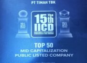Dua Tahun Berturut, PT TIMAH Tbk Raih Penghargaan Top 50 MID Capitalization Public Listed Company pada The 15th IICD CG Conference and Award 2024