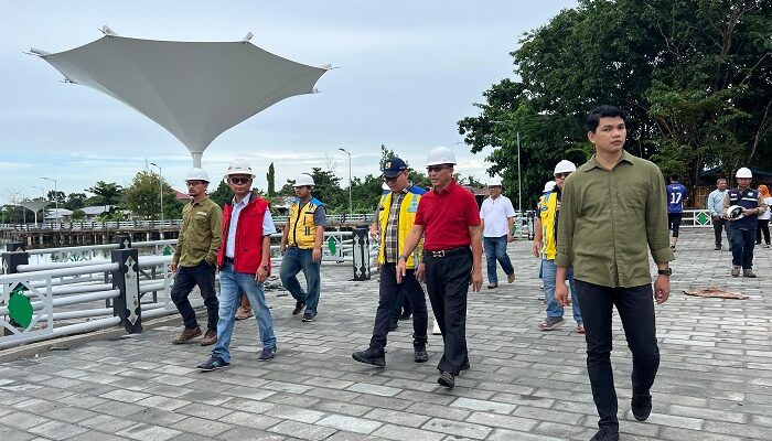 Bupati Beltim Tinjau Proyek Penataan Situ Kulong Minyak