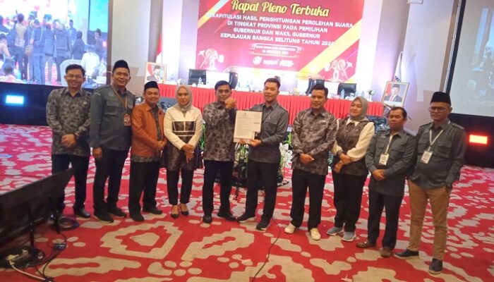 Pleno Rekapitulasi Hasil Pemilu Gubernur dan Wakil Gubernur Kepulauan Bangka Belitung 2024 Berlangsung Lancar