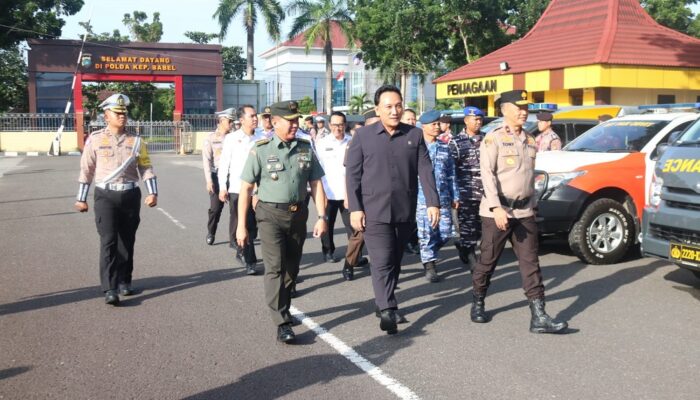 Kasrem 045/Gaya Hadiri Apel Gelar Pasukan Operasi Keselamatan Menumbing 2025