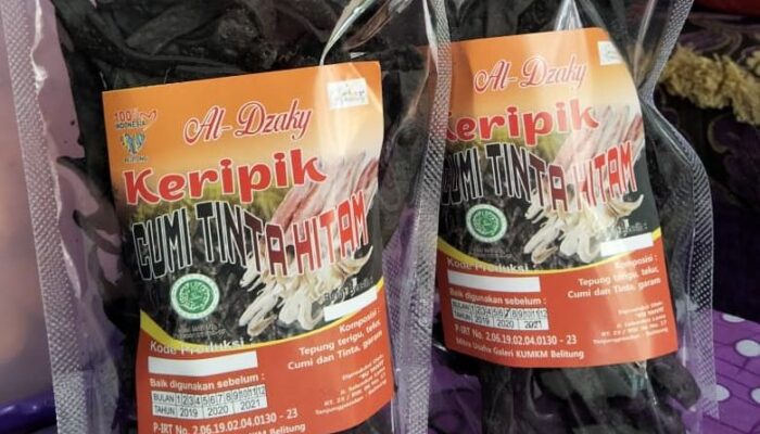 Keripik Cumi Tinta Hitam: Camilan Unik Khas Bangka Belitung yang Gurih dan Lezat