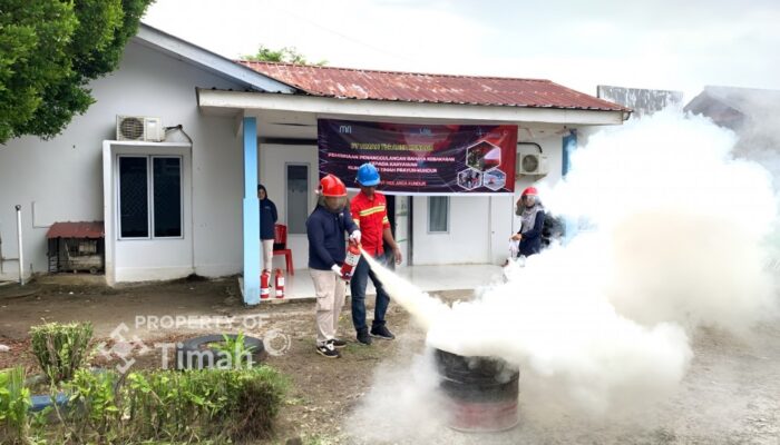 Siaga Hadapi Situasi Darurat, Departement HSE Area Kundur Gelar Pembinaan Pemadam Kebakaran di Klinik Prtama Bakti Timah Perayun 