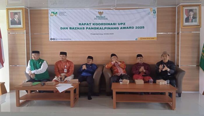 Asisten Administrasi Umum Agus Fendi Wakili Pj Wali Kota Pangkalpinang dalam Rapat Koordinasi UPZ dan BAZNAS Pangkalpinang Award 2025