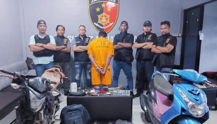 Jatanras Polda Babel Ringkus Pria Pelaku Curat di Dua Lokasi Kabupaten Bangka