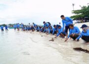 Dukung Pariwisata dan Ekosistem Laut, PT Timah Tbk Bersama AAI Sumbagsel Lepasliar Tukik Sisik di Pulau Kelayang 