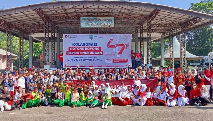 Gotong Royong untuk Merah Putih, PT Timah dan Pemda Belitung Kolaborasi Jaga Kebersihan Destinasi Wisata Pantai Nyiur Melambai 