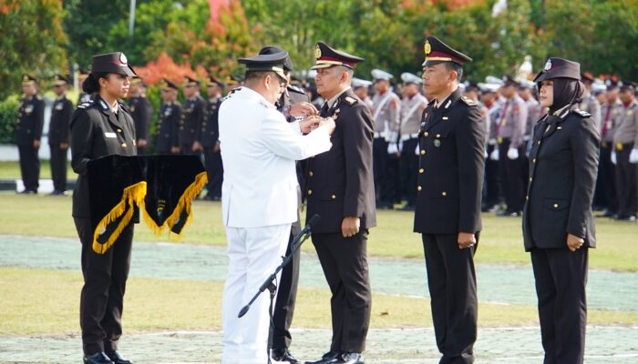 Peringatan Hari Bhayangkara ke-79 di Polda Babel, Tiga Personel Terima Bintang Bhayangkara Nararya