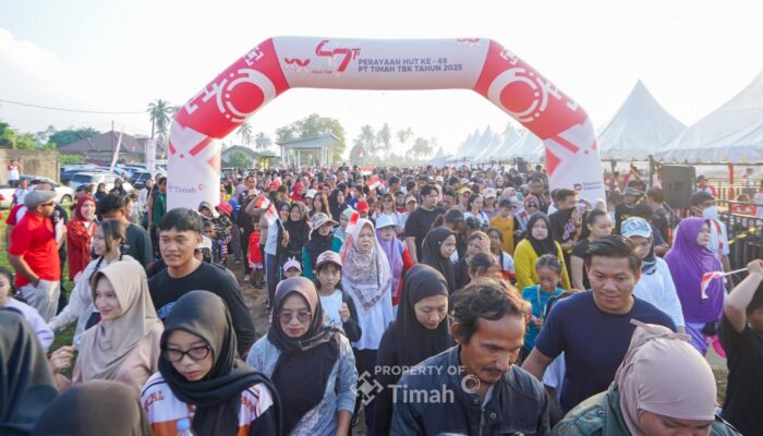 Ribuan Masyarakat Belinyu Tumpah Ruah Ikuti Pekan Sehat HUT ke-49 PT Timah Tbk
