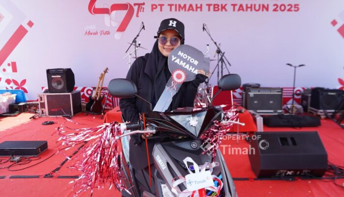 Rela Kehilangan Sepatu, Dipa Putri Bawa Pulang Hadiah Motor di Pekan Sehat HUT ke-49 PT Timah di Belinyu 