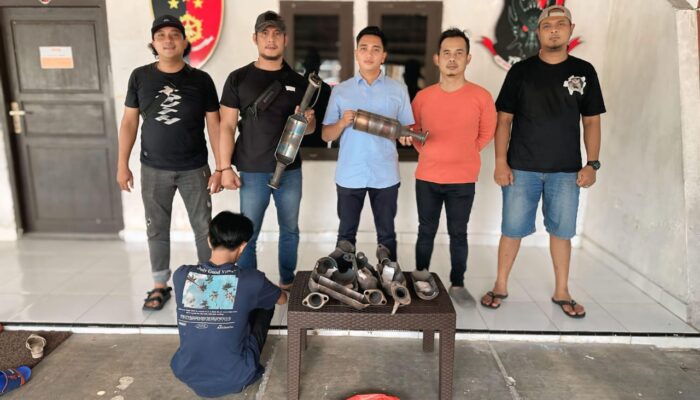 Polresta Pangkalpinang Bekuk Spesialis Pencuri Katalis Knalpot di 12 TKP