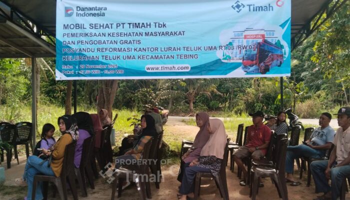 Mobil Sehat PT TIMAH Hadir di Teluk Uma, Warga Antusias Dapatkan Layanan Kesehatan Gratis