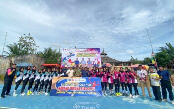PT TIMAH Tbk Perkuat Olahraga Masyarakat dengan Dukung Turnamen Voli Antar Desa di Bangka Selatan
