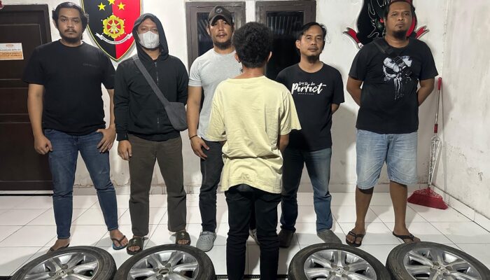 Buser Naga Polresta Pangkalpinang Ringkus Pencuri Ban dan Velg Mobil, Kerugian Capai Rp6 Juta