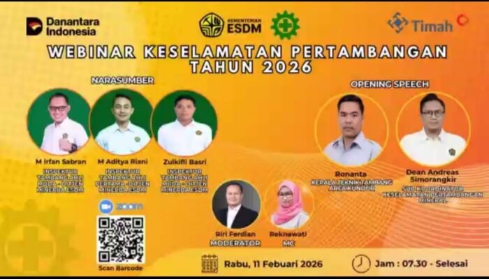 Perkuat Budaya K3 Perusahaan, PT TIMAH Tbk Gelar Webinar Keselamatan Pertambangan 