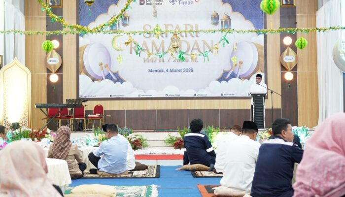 PT TIMAH Lanjutkan Rangkaian Safari Ramadan 1447 H, Pererat Silaturahmi dan Tebar Kepedulian di Mentok