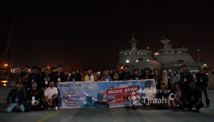 Mudik Gratis Jalur Laut, PT TIMAH Bersama TNI AL, Pemprov Babel dan Bank Sumsel Babel Berangkatkan Ribuan Pemudik Menuju Bangka Belitung