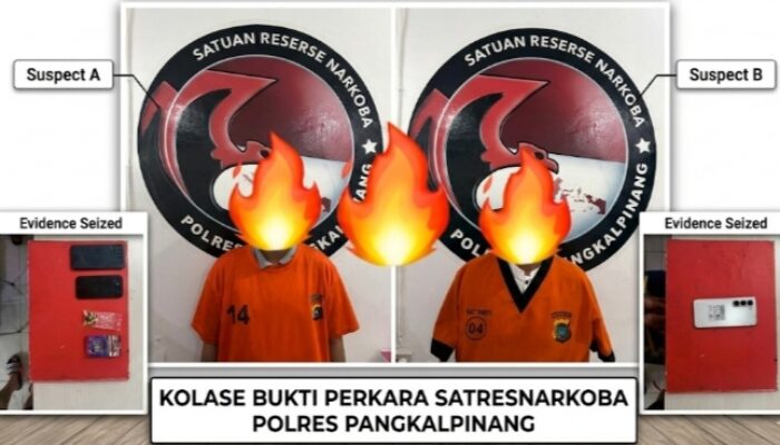 Dua Pria Diamankan, Polresta Pangkalpinang Sita 21 Butir Ekstasi dari Kos di Rangkui