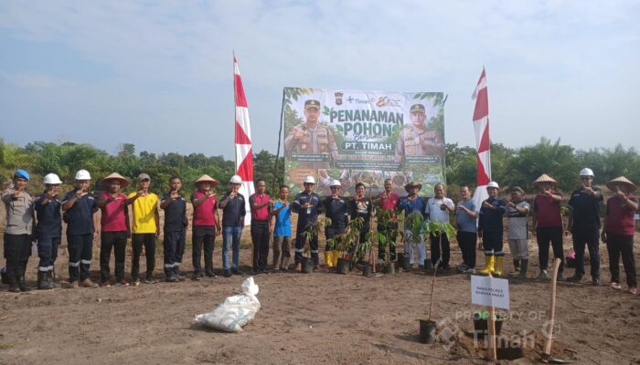 PT TIMAH dan Polres Bangka Barat Kolaborasi Kelola Lahan Eks Tambang Lewat Penanaman Pohon Produktif