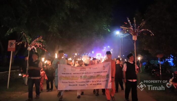 PT TIMAH Dukung Semarak Tahun Baru Islam di Kundur Barat Lewat Doa Bersama, Pawai Obor dan Khataman Massal