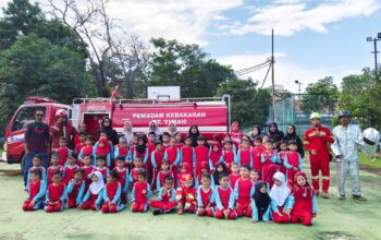 Puluhan Siswa TK Antusias Ikuti Edukasi Kebakaran dari PT TIMAH