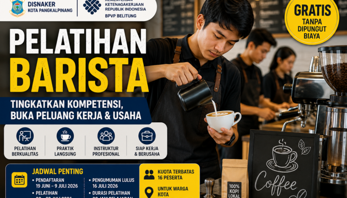 Disnaker Pangkalpinang Cetak Barista Muda, Buka Jalan Karier dan Wirausaha di Industri Kopi
