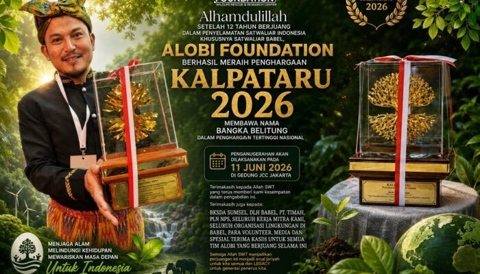 Yayasan Alobi Raih Kalpataru Adya 2026, Bukti Dedikasi 12 Tahun Selamatkan Satwa dan Lingkungan di Babel