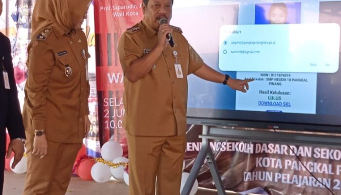 Wali Kota Saparudin dan Wawako Dessy Luncurkan Aplikasi STIMULUS, Akses Kelulusan SD-SMP Kini Lebih Mudah dan Modern