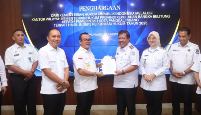 Wali Kota Saparudin: Penghargaan Indeks Reformasi Hukum Jadi Pemacu Peningkatan Layanan Hukum bagi Masyarakat