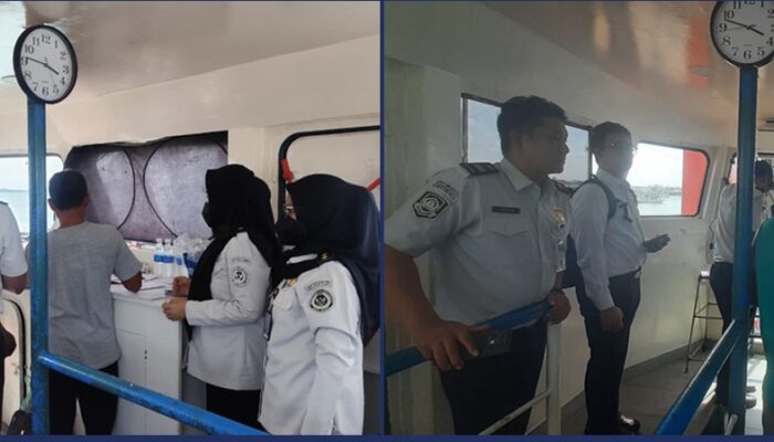 Kanwil Ditjenim Kepulauan Bangka Belitung Monitoring Pemeriksaan Keimigrasian Kru Kapal di Pelabuhan Sadai