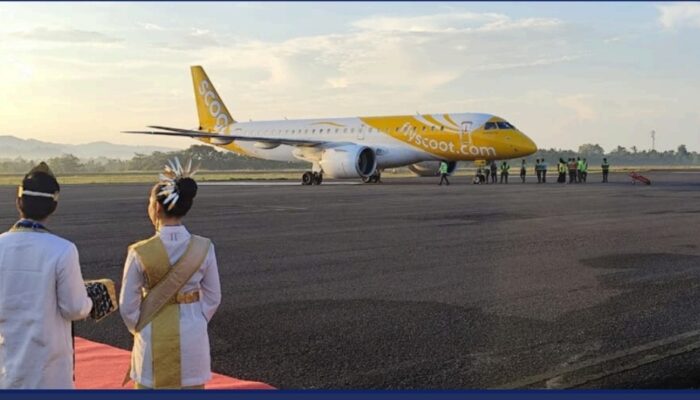 Penerbangan Internasional Perdana Scoot Airlines di Belitung Berjalan Lancar, Imigrasi Babel Pastikan Layanan Optimal