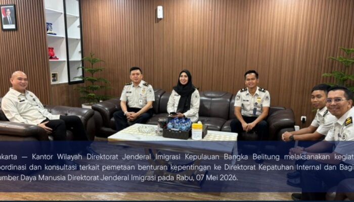 Perkuat Integritas dan Profesionalisme ASN, Imigrasi Babel Koordinasi dengan Ditjen Imigrasi