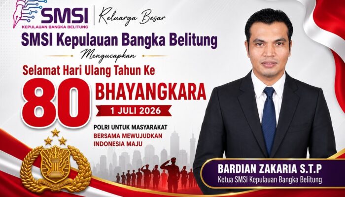 Peringati HUT Bhayangkara ke-80, SMSI Babel Perkuat Kolaborasi dengan Polri