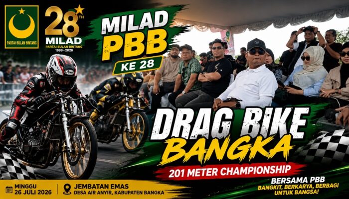 Yuri Kemal: Drag Bike Milad PBB Jadi Momentum Bangkitkan Otomotif dan Konsolidasi Partai