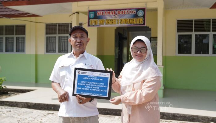 Kesulitan Air Bersih Bertahun-tahun, SMPN 3 Simpang Katis Kini Terbantu Berkat Dukungan PT TIMAH