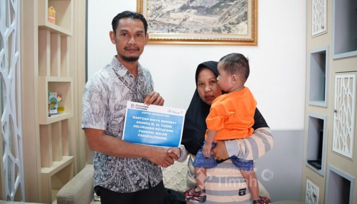 PT TIMAH Ulurkan Bantuan untuk Ringankan Biaya Pengobatan Bayi di Pangkalpinang
