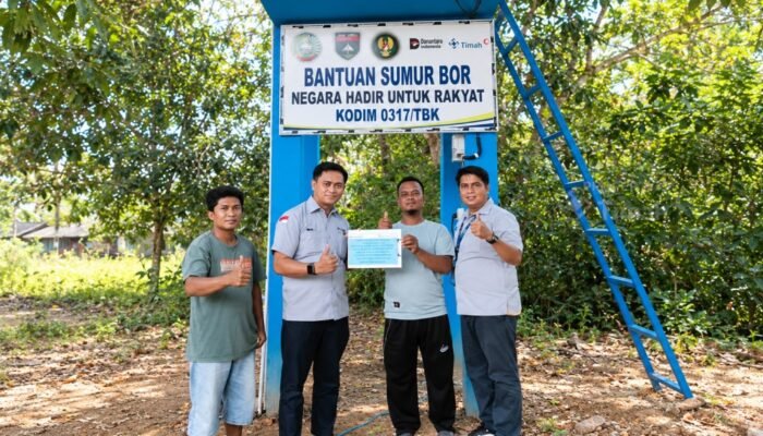 Kolaborasi PT TIMAH dan Kodim 0317/TBK Hadirkan Sumur Bor untuk Ratusan Kepala Keluarga di Desa Kundur