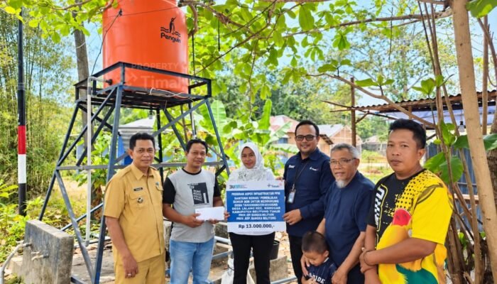 Sumur Bor Kembali Berfungsi, PT TIMAH Bantu Penuhi Kebutuhan Air Bersih Warga Desa Lalang Belitung Timur